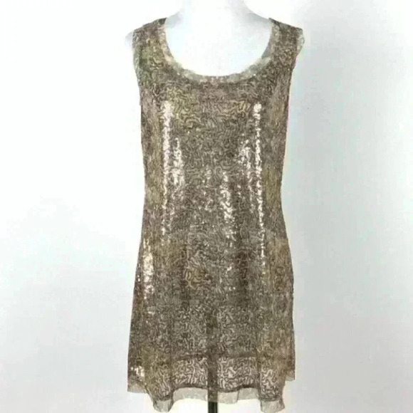 New motherhood maternity top size S Bronze sequins - Picture 2 of 9